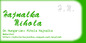 hajnalka mihola business card